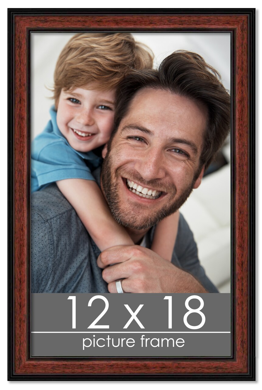 12x18 Decor Picture Frame with UV-Resistant Acrylic & Acid Free Backing, Available in 2 Finishes - Black and Brown